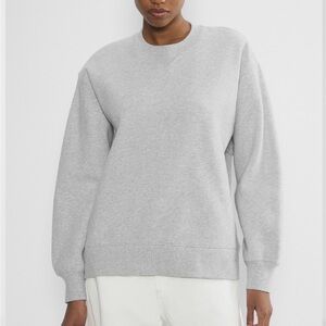 Aritzia Cozy Sweatfleece Boyfriend Crew Sweatshirt Heather Chrome Small